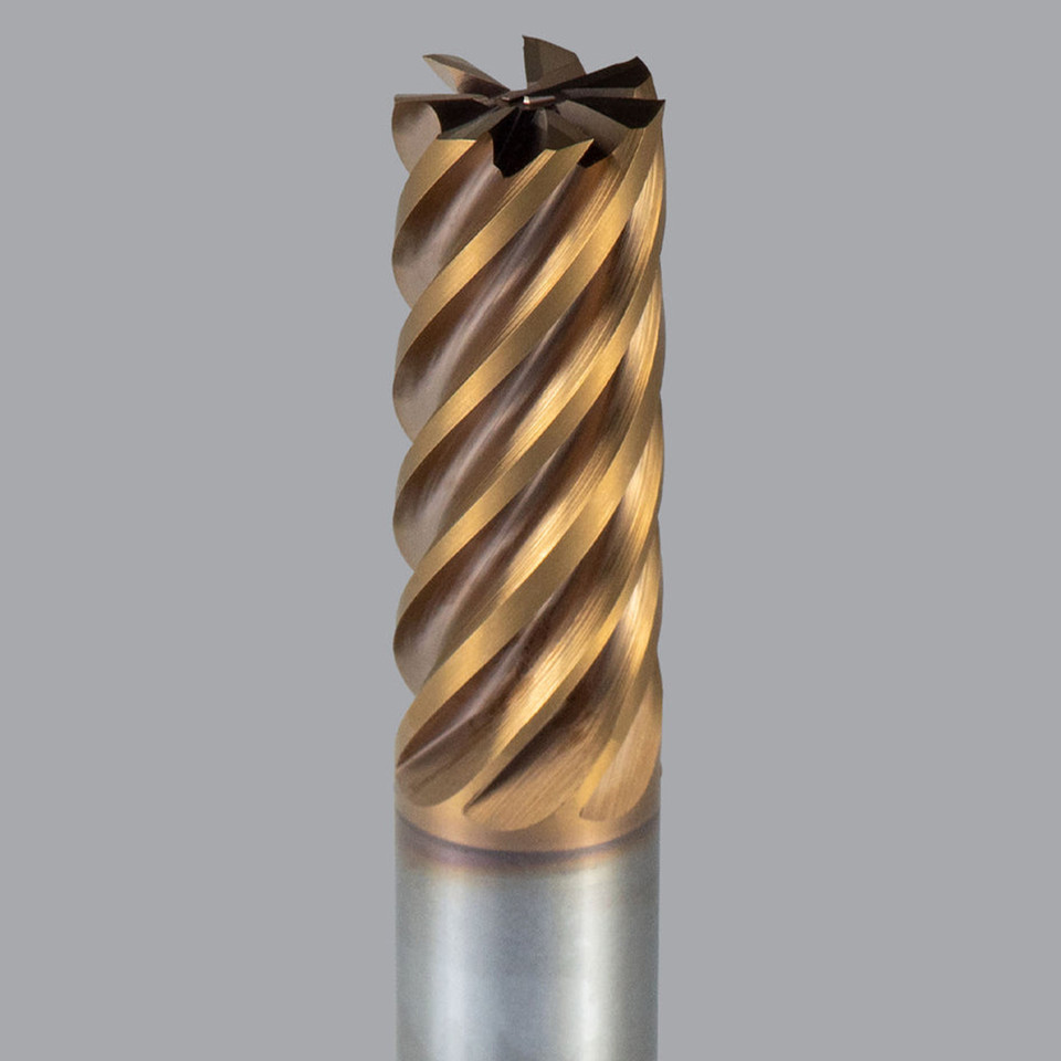 Onsrud TRX700489 Solid Carbide end mill 7FL 1/1 x 3-3/8 x 6 OAL 0.120 CR, 1/1 Shank, Coated