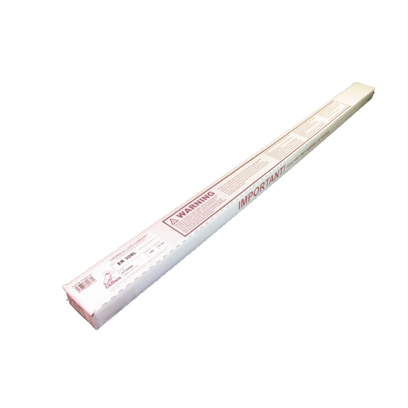 Crown Alloy .045 x 36" ER 308L Stainless Steel TIG 10 lb BOX (ST308/TXG)