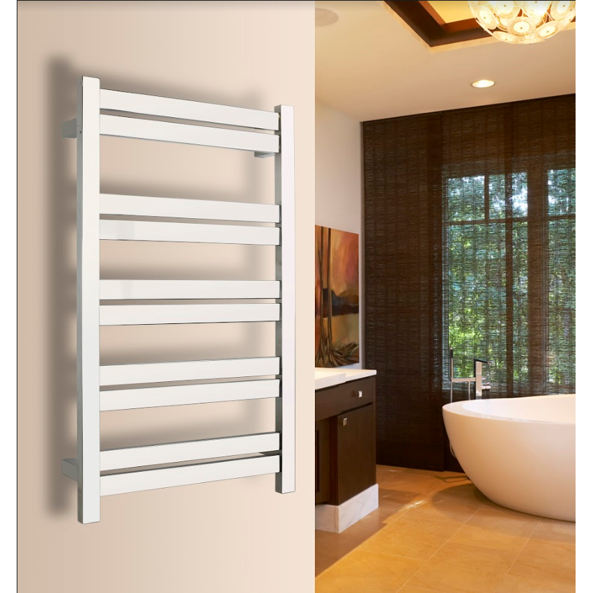 WarmlyYours - TWS6-GRD10PH - Grande 10 Towel Warmer, Polished, Hardwired, 10 Bars