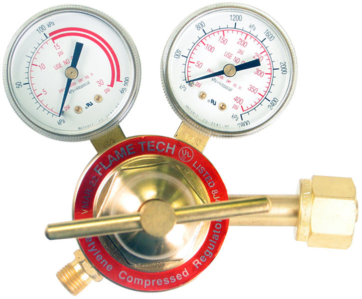 Flame Tech Medium Duty Acetylene Regulator - CGA 300 VMAR-22-300