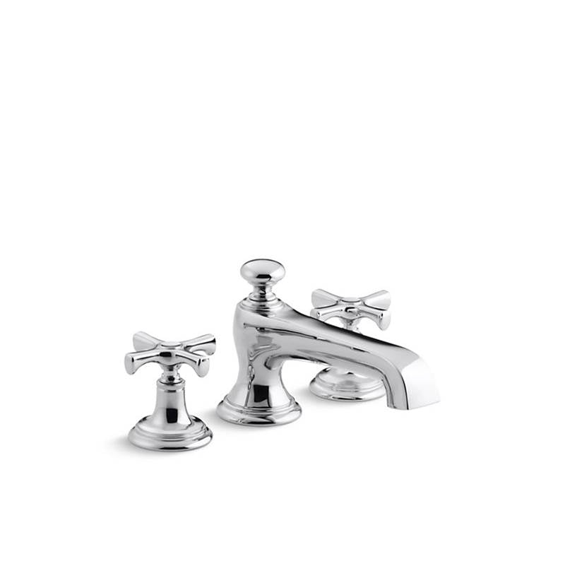 Kallista P24603-CR Bellis Deck-Mount Roman Tub Bath Faucet, Cross Handles