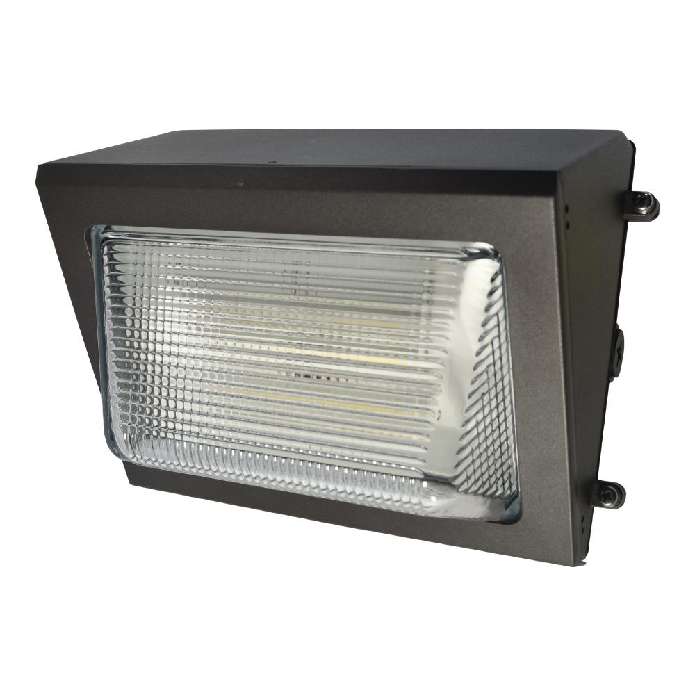 WP Series 100-Watt Equivalent Integrated LED Bronze Outdoor Small Wall Pack Light, 4,733 Lumens, 4000K Bright White