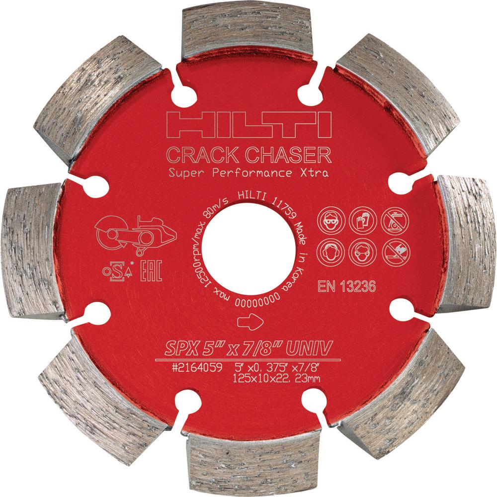 Hilti 5 in. Crack Chaser SPX Diamond Blade for Concrete Repair