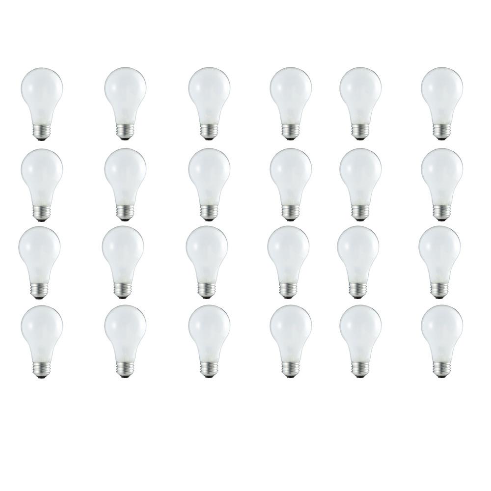 Philips 50-Watt Equivalent A19 Dimmable Energy Efficient Halogen Light Bulb Soft White (2920K) (24-Pack)