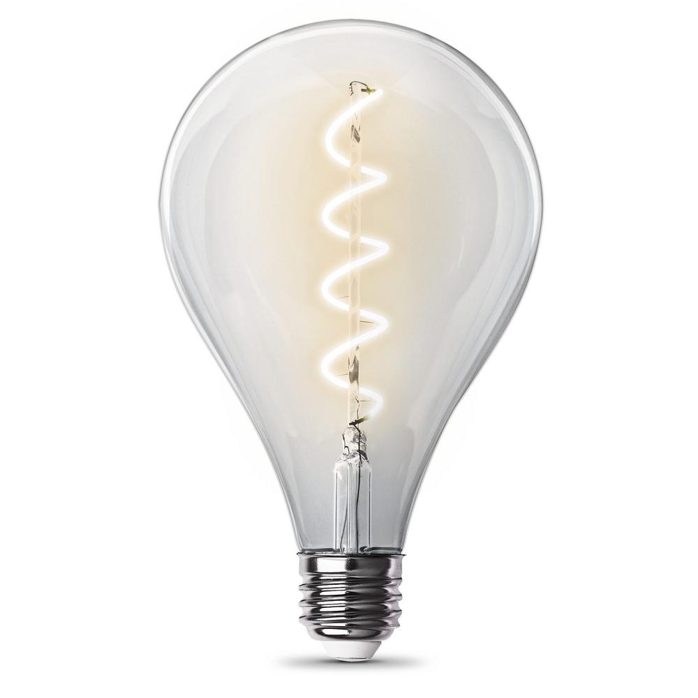 Feit Electric 60-Watt Equivalent PS40 Clear Glass Vintage Oversized Spiral Filament Edison LED Light Bulb in Warm White (3-Pack)