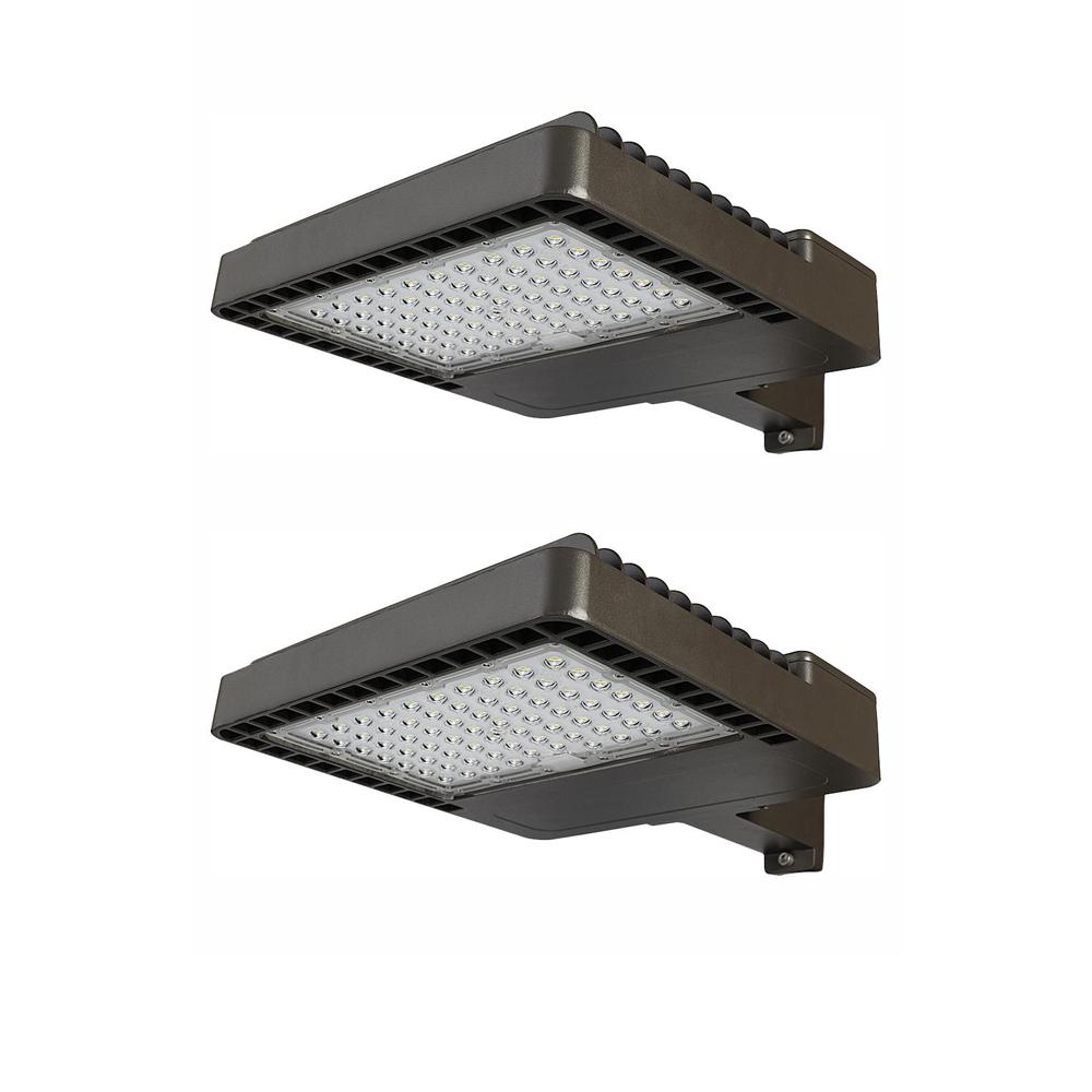 1200-Watt Equivalent Integrated Outdoor LED Area Light, 18000 Lumens, Dusk to Dawn Outdoor Security Light (2-Pack)