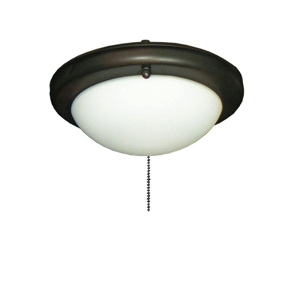 162 Low Profile Oil Rubbed Bronze Ceiling Fan Light