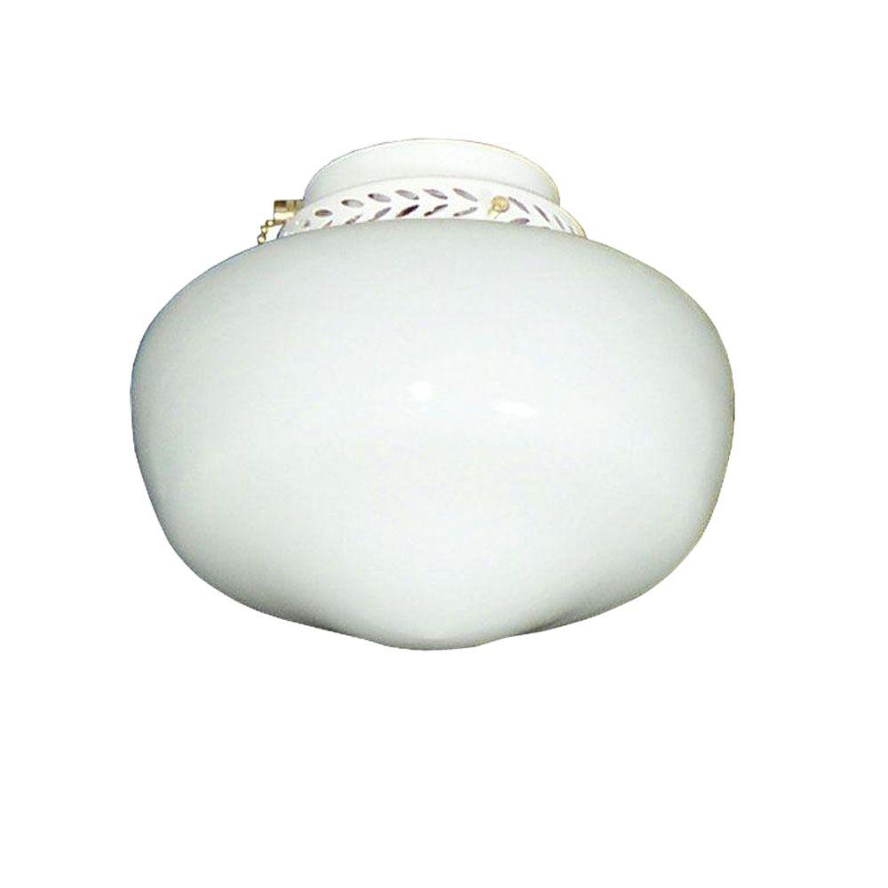 100 Schoolhouse Pure White Ceiling Fan Light