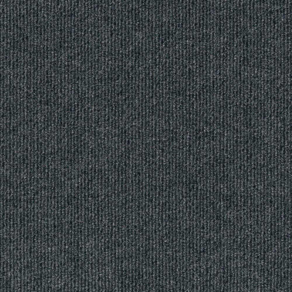 Foss Peel and Stick Ribbed Gunmetal 18 in. x 18 in. Residential Carpet Tile (16 Tiles/Case)