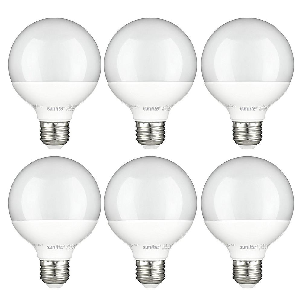 Sunlite 60-Watt Equivalent Frost G25 Dimmable LED Light Bulb, Warm White (6-Pack)