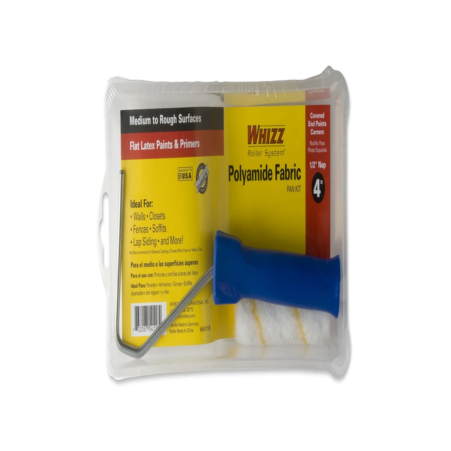 4 In. Mini Paint Roller Kit With Threaded End And Polyamide Fabric Nap