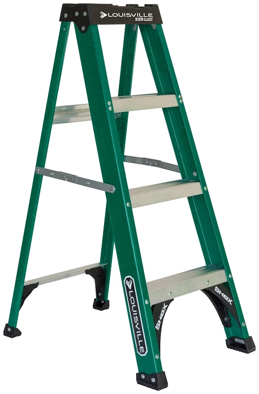 4-foot Fiberglass Ladder With Type Ii Medium Duty 225-pound Load Capacity