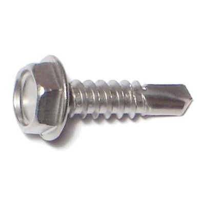 #10 X 3/4 Stainless Steel Hex Head Self-drilling Sheet Metal Screws 100 Count