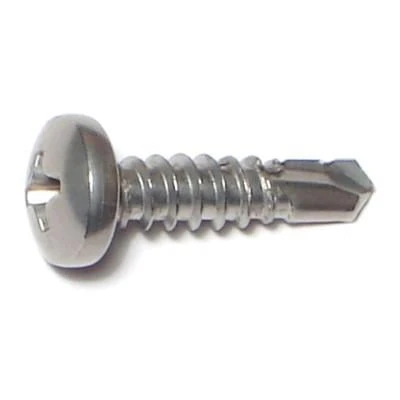 #10 X 3/4" Phillips Pan Self-drilling Sheet Metal Screws Stainless Steel 410