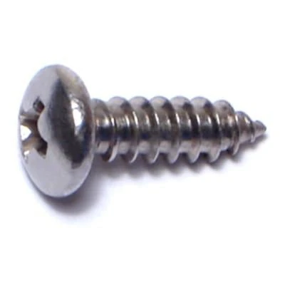 #10 X 5/8 Inch Phillips Pan Head Stainless Steel Sheet Metal Screws 18-8
