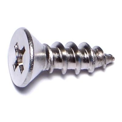 #10 X 5/8 Inch Phillips Flat Head Stainless Steel Sheet Metal Screws 18-8