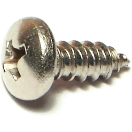 #10 X 1/2" Stainless Steel Phillips Pan Sheet Metal Screws - 100 Count