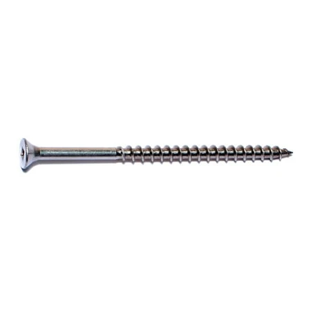 #10 X 3-1/2 Inch Stainless Steel Square Drive Deck Screws - Bugle Head