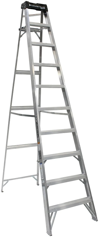 10 Foot Aluminum Step Ladder, Type 1a, 300 Pound Duty Rating