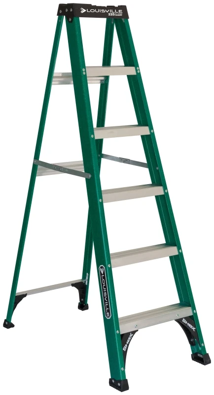 6-foot Fiberglass Step Ladder With Type Ii 225-pound Duty Rating