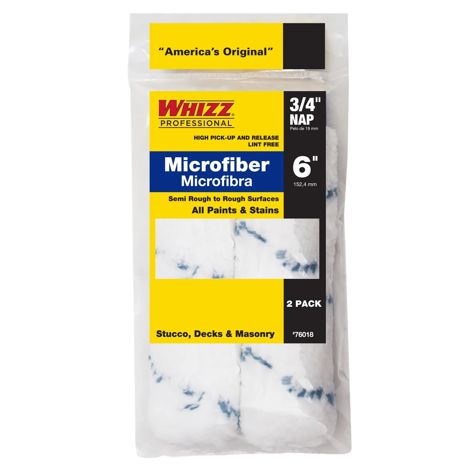 Whizz 76018 Xtrasorb Microfiber Roller, 6" X 3/4"