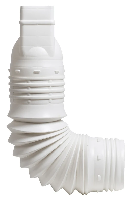 Flex-a-spout Downspout Adaptor, White, Fits 2 Inch By 3 Inch Downspouts