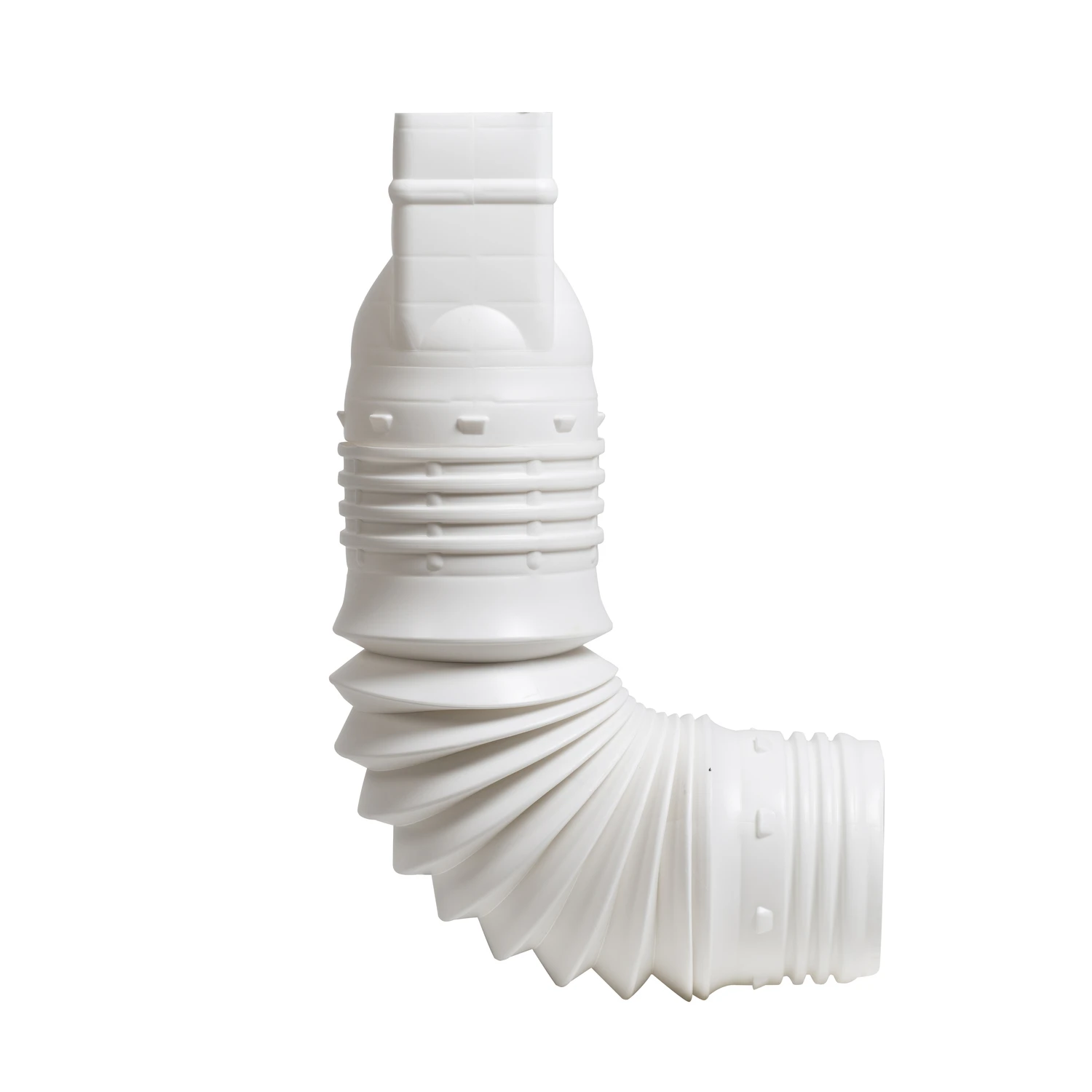 Flex-a-spout Downspout Adaptor, White, Fits 3 Inch To 4 Inch Downspouts