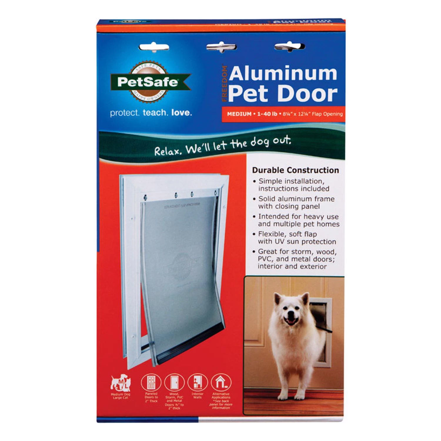 Aluminum Pet Door With Durable Frame For Easy Installation