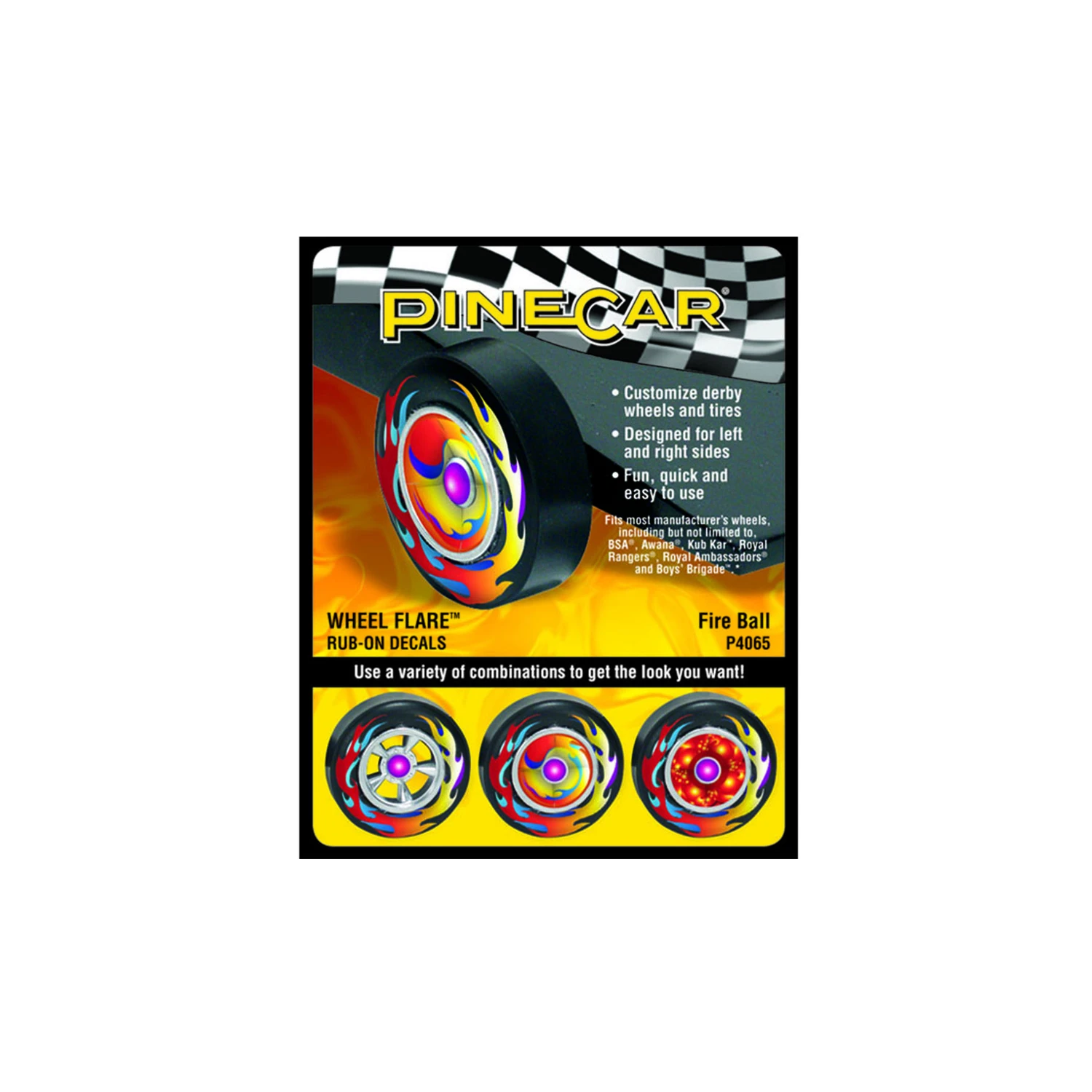 Dry Transfer Decal Set For Customizing Wheels And Tires - Multicolored Designs