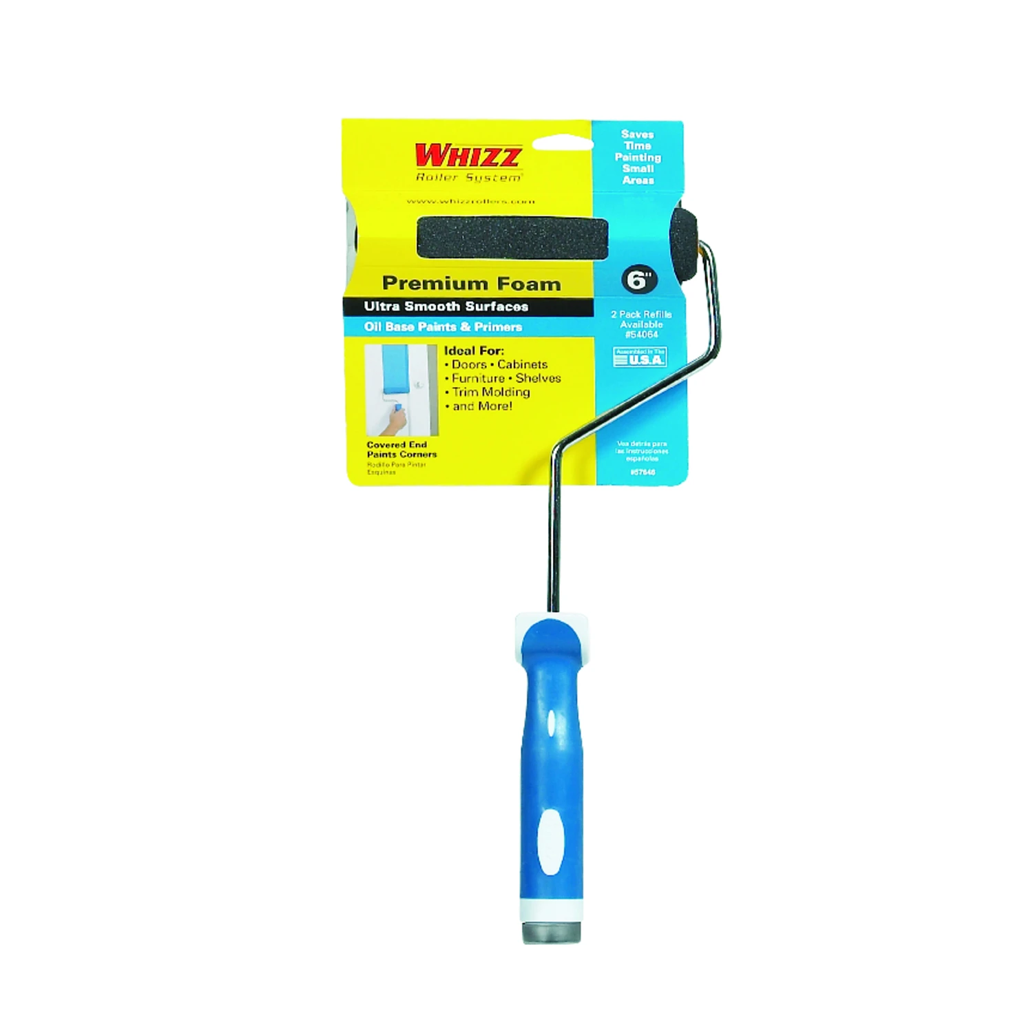 6 In. X 13 In. Premium Foam Roller Cover & Frame With Threaded End