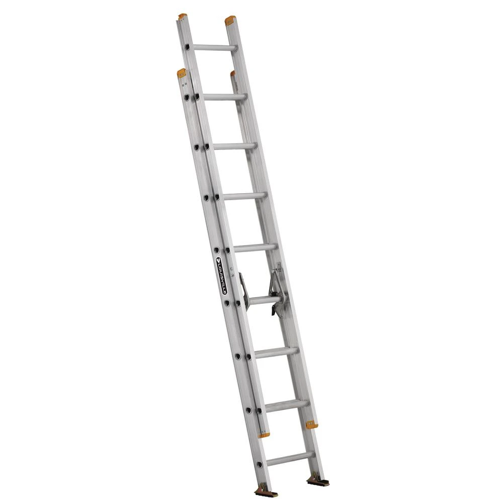 16 Ft. Aluminum Extension Ladder With 250 Lbs Load Capacity And Type I Duty Rating