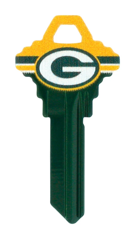 Hillman Green Bay Packers Painted Key House/office Universal Key Blank Single Sided