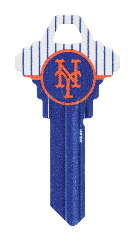 Hillman New York Mets Painted Key House/office Universal Key Blank Single Sided