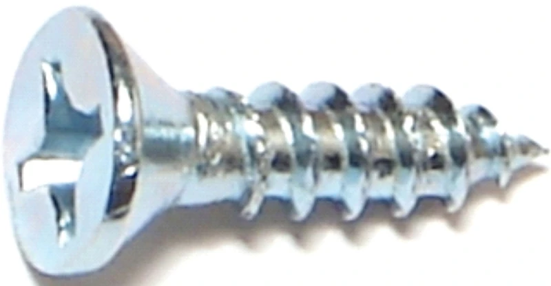Zinc Plated Wood Screw #10 X 3/4 Inch Phillips Flat Head