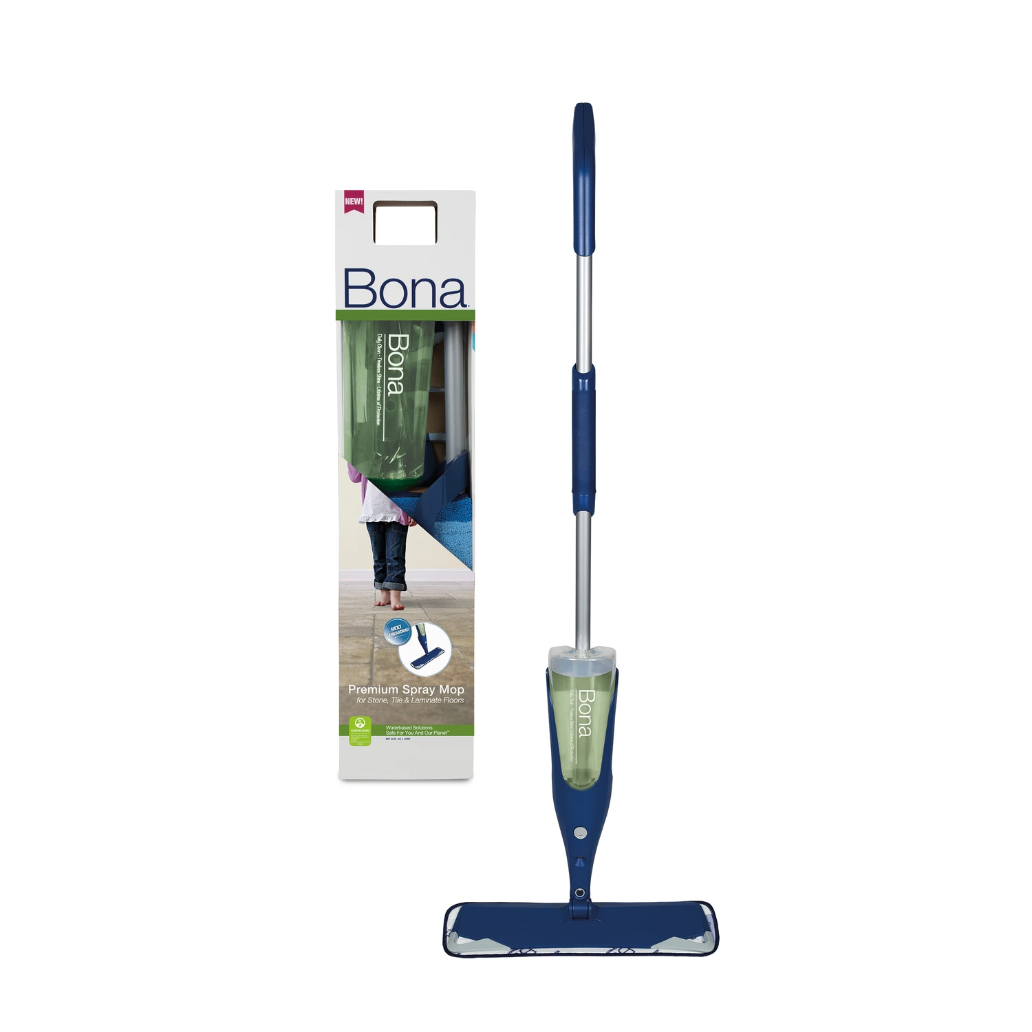 Premium Spray Mop For Stone Tile And Laminate Floors With Refillable Bottle And Microfiber Pad