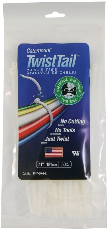7.1 In. L Natural 50 Pk Cable Tie