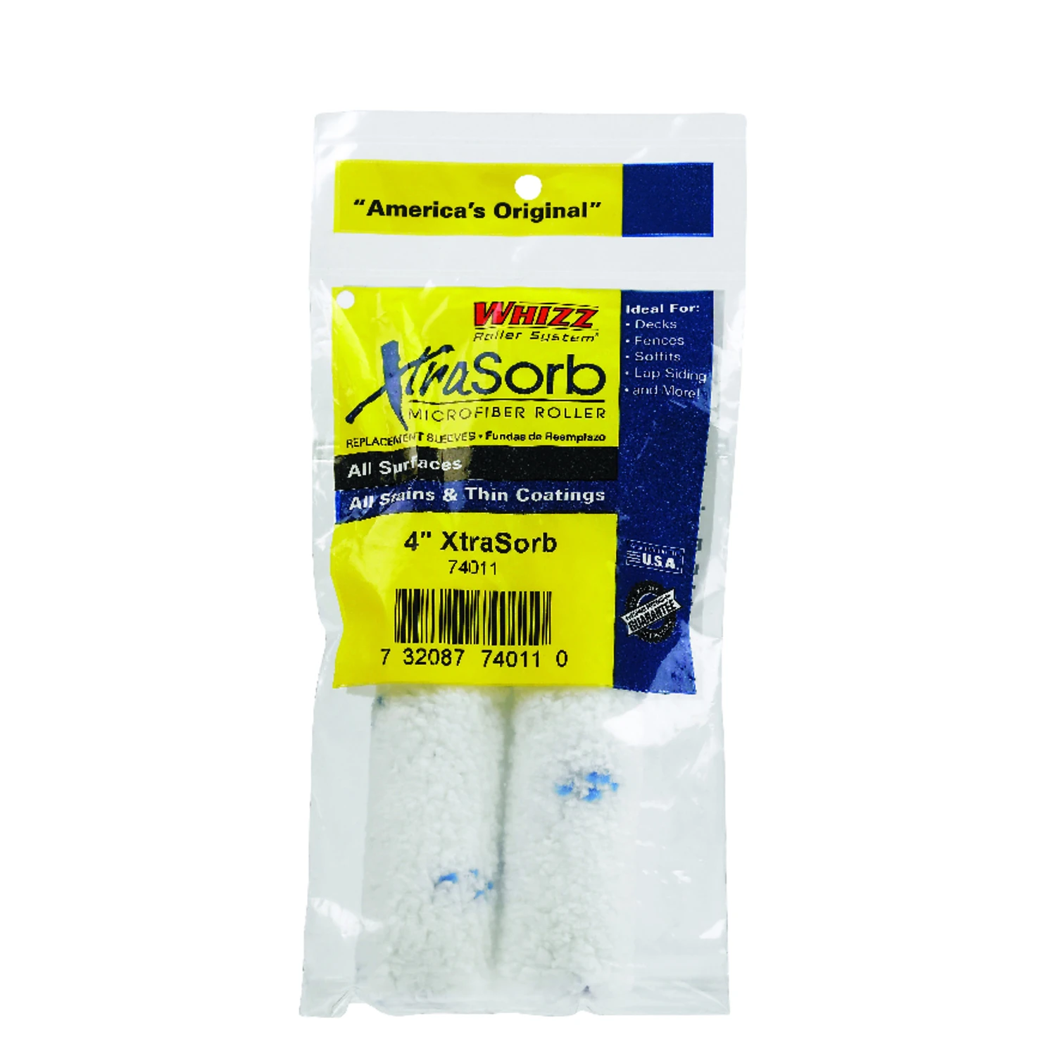 Whizz Xtrasorb Microfiber 3/8 In. X 4 In. W Mini Paint Roller Cover For Smoothy To Semi Smooth