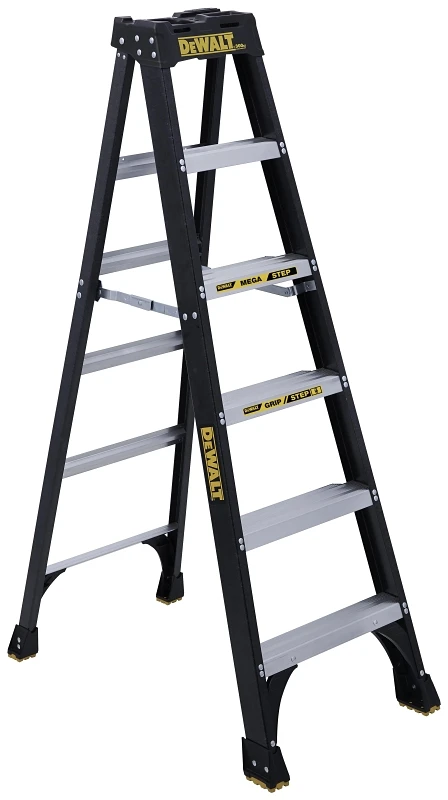 Fiberglass Step Ladder, Type Ia Duty Rating, 6 Foot Height, Heavy Duty