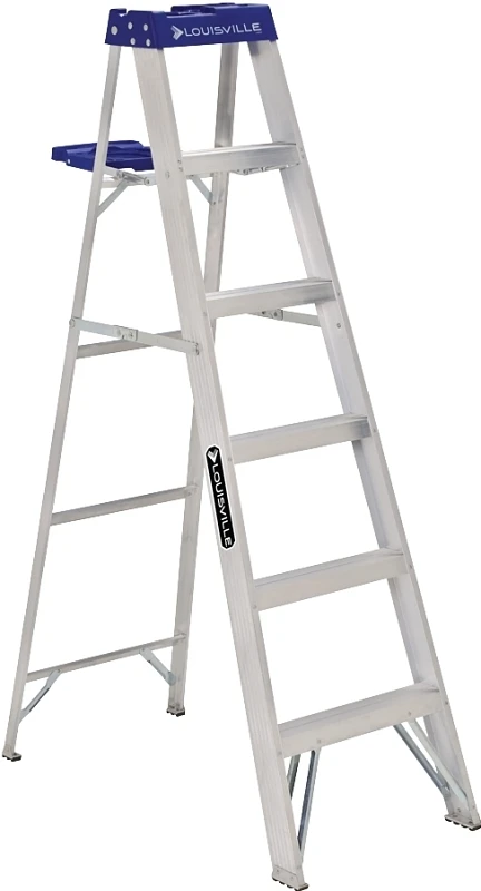 4-foot Aluminum Step Ladder, Type I Industrial Duty, 250-pound Load Capacity