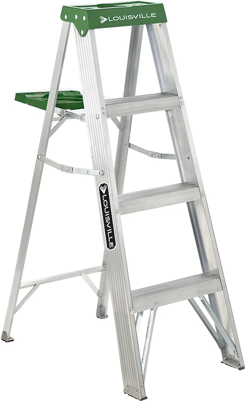 4-foot Aluminum Step Ladder, Type Ii, 225-pound Duty Rating