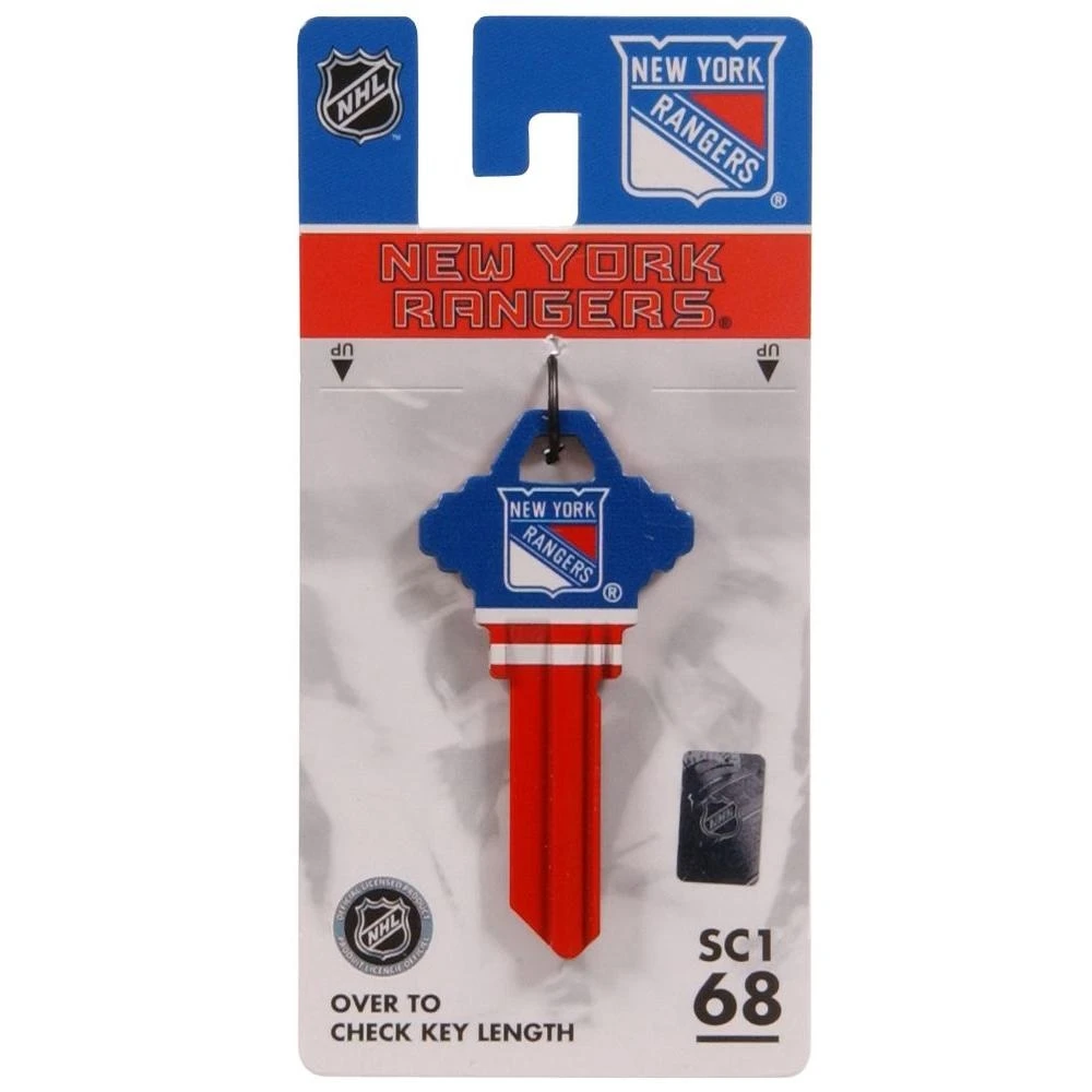 Hillman New York Rangers Brass Key Blank Model #68 For Nhl Fans