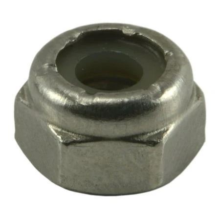 #10-24 Stainless Steel Coarse Thread Nylon Insert Lock Nuts - 18-8 Grade