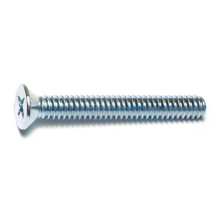 #10-24 X 1-1/2 Zinc Plated Steel Phillips Flat Head Machine Screws