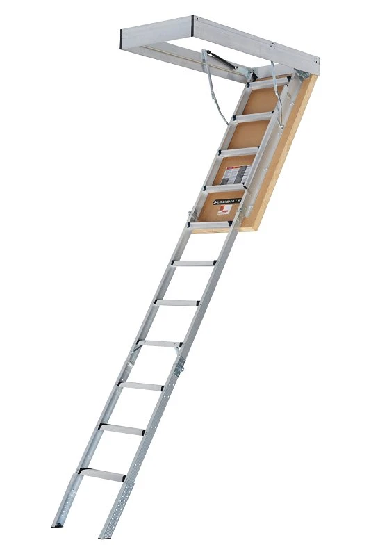 Energy Efficient Aluminum Framed Attic Ladder With 25.5 By 54 Inch Opening
