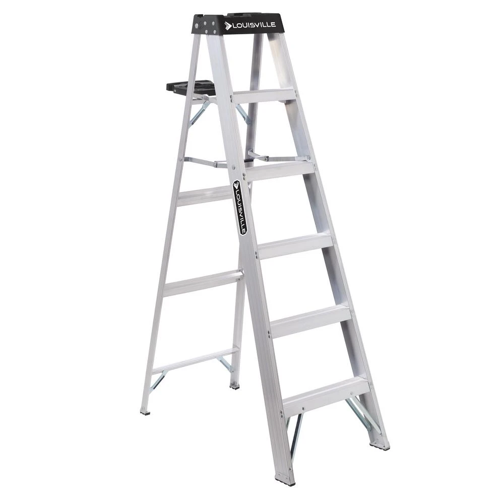 6-foot Aluminum Step Ladder, Type 1a, 300-pound Duty Rating