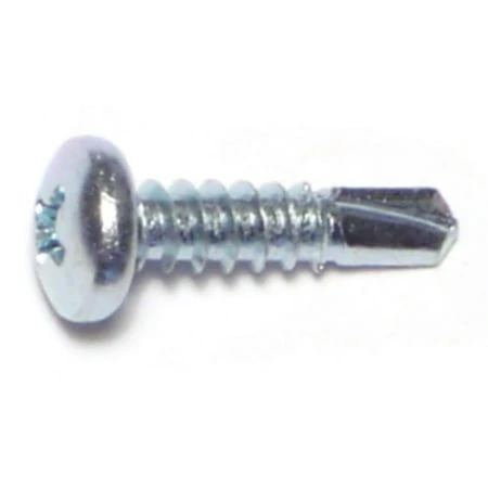 #10-16 X 3/4 Zinc Plated Steel Phillips Pan Head Self-drilling Screws - 100 Count