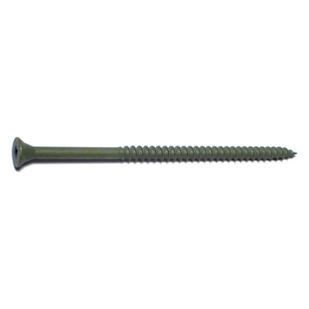 #10 X 4 Green Square Drive Coated Steel Deck Screws - Bugle Head - 1500 Count