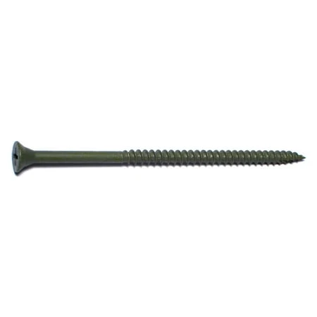 #10 X 4 Green Phillips Bugle Head Deck Screws - Rust Resistant Steel
