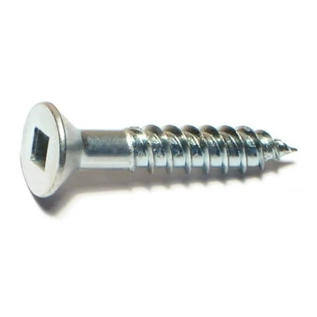 #12 X 1-1/4 Zinc Plated Steel Square Drive Flat Head Sheet Metal Screws