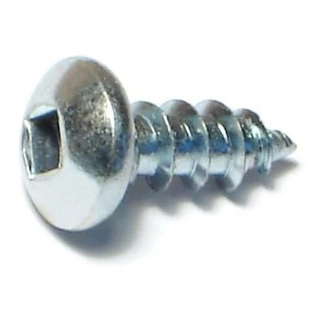 #10 X 1/2 Zinc Plated Steel Square Drive Pan Head Sheet Metal Screws - 100 Count